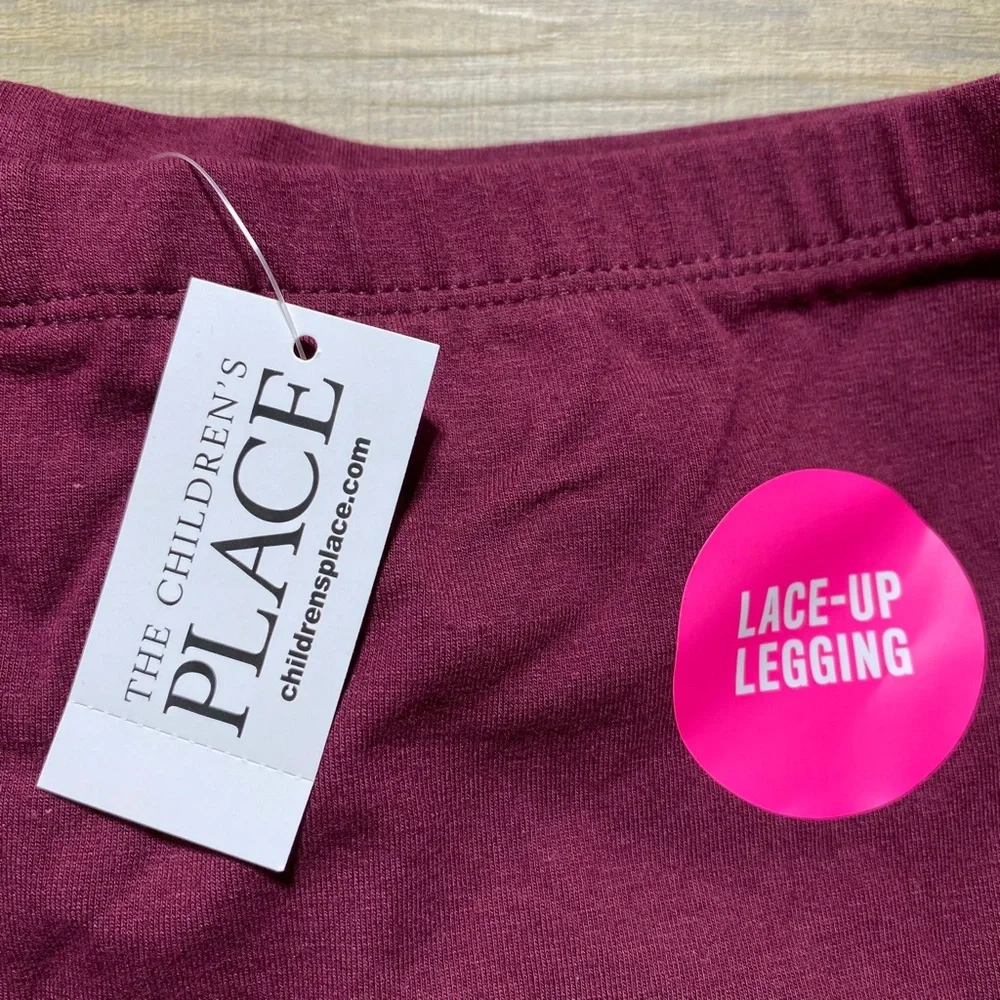 The Children's Place Girls' Lace-Up Leggings‎ Size XL 14 Sugar Beet Full Length